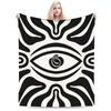 Eye Pattern Flannel Blankets Autumn  Soft Warm Bedding Throws for Kids Couch Bed Street Trend Bedspread Sofa Bed Cover
