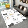 Cute Cat Cartoon Area Rug,Carpet Rug for Living Room Children's Bedroom Sofa Doormat Decor,Kids Play Crawling Non-slip Floor Mat