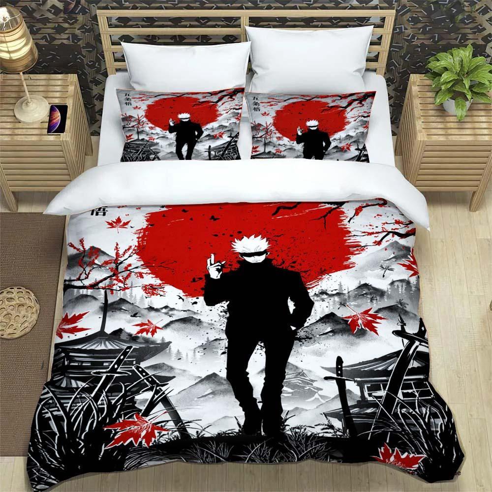 3D Anime Jujutsu Kaisen Satoru Gojo Christmas Gift King Twin Double Child Bedding Collection Microfiber Or Polyester Duvet Cover Collection
