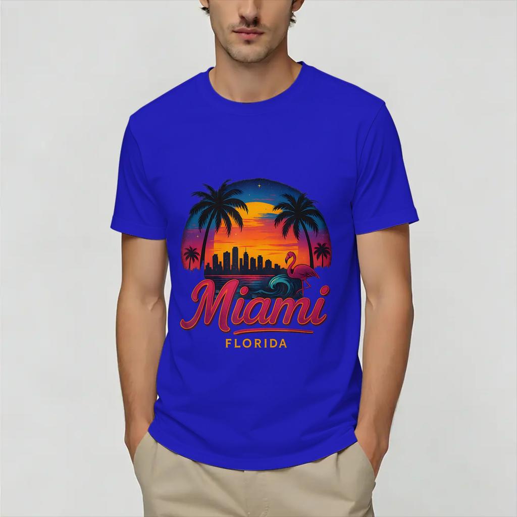 Vintage Miami Vices Unisexs T Shirt Cool Tees Short Sleeve Crew Neck TShirts Pure Cotton Gift Idea Clothing