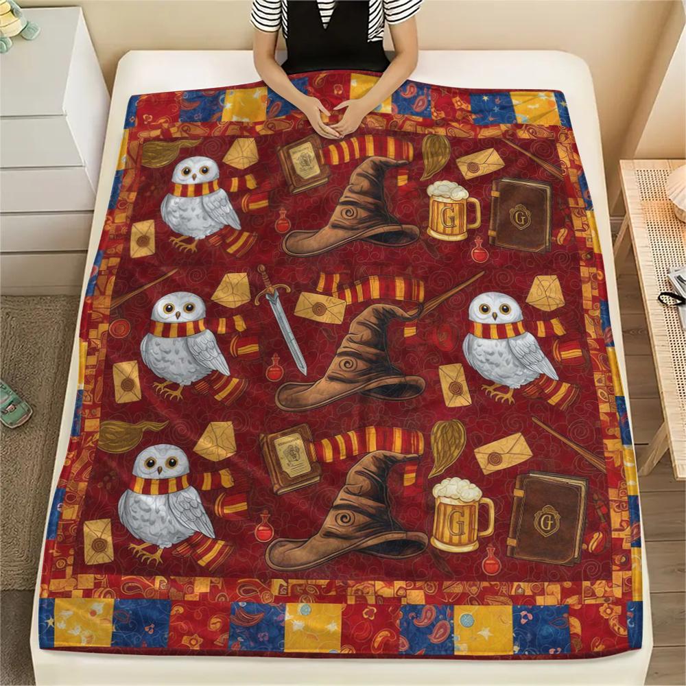 1 pièce Couverture en Flanelle Imprimée Dessin Animé, Haute Qualité Confortable pour Toutes les Saisons, Décoration de Maison, Chaleur et Confort, Parfait pour un Cadeau de Noël ou d'Anniversaire