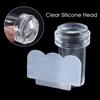 Stamping Mold for French Tips Nail Design Silicone Jelly Nail Stamper Scraper Set Transparent