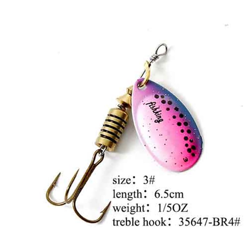 FISH KING Spinner appât 1pc leurre de pêche basse appâts durs cuillère avec triple crochet attirail de haute qualité