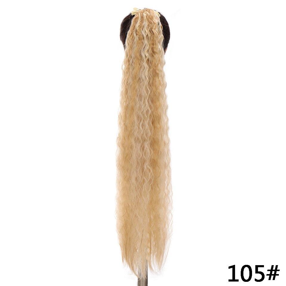 LUPU Synthetic Women's Ponytail Long Curly Wavy Hair Extensions Clip In Hairpiece Pony Tail Hairpin Brown Pony Tail Fake Hair