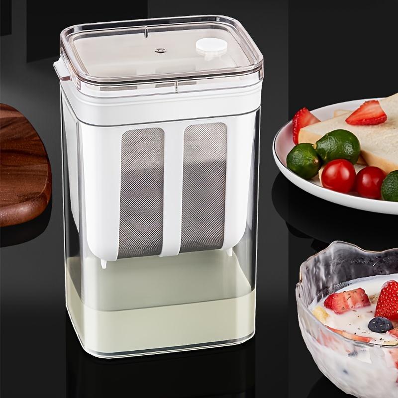 1pc Yogurt Strainer, 1300 ML Cheese Yogurt Maker Reusable Kitchen Tools with Lid for Making Thick Yogurt Soybean Milk