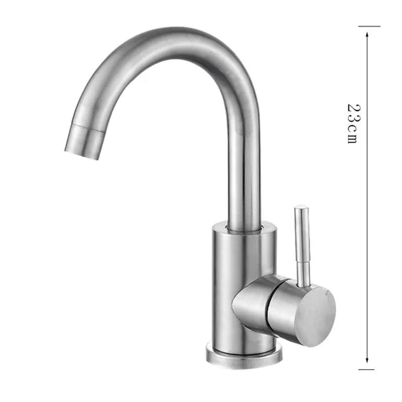 Black Nickel Bathroom Basin Faucet  Stainless Steel Hot Cold Wash Mixer Crane Tap 360 Rotation Sink Faucets Single Handle
