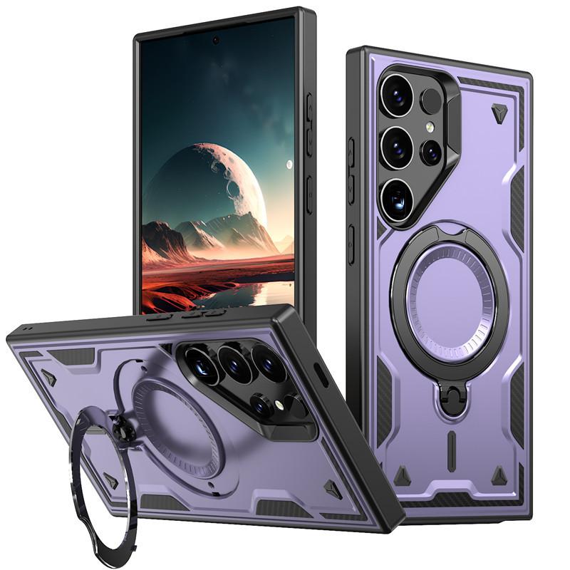 Suitable for Samsung S25 Ultra Tianhuan Magnetic Phone Case A56 Rotary Bracket Wireless Charging Phone Case
