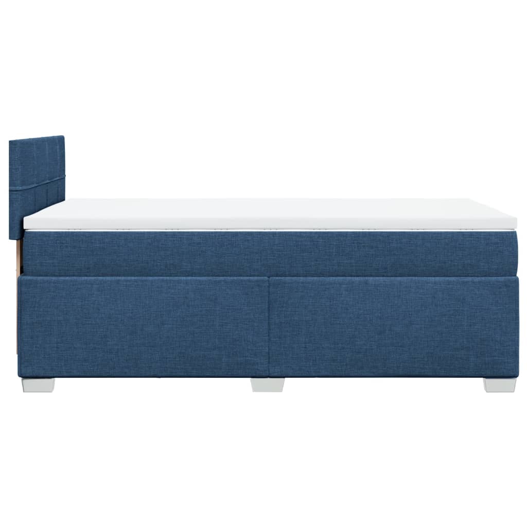 Vidaxl Continental Bed With Mattress, Blue, Fabric 100X200 Cm