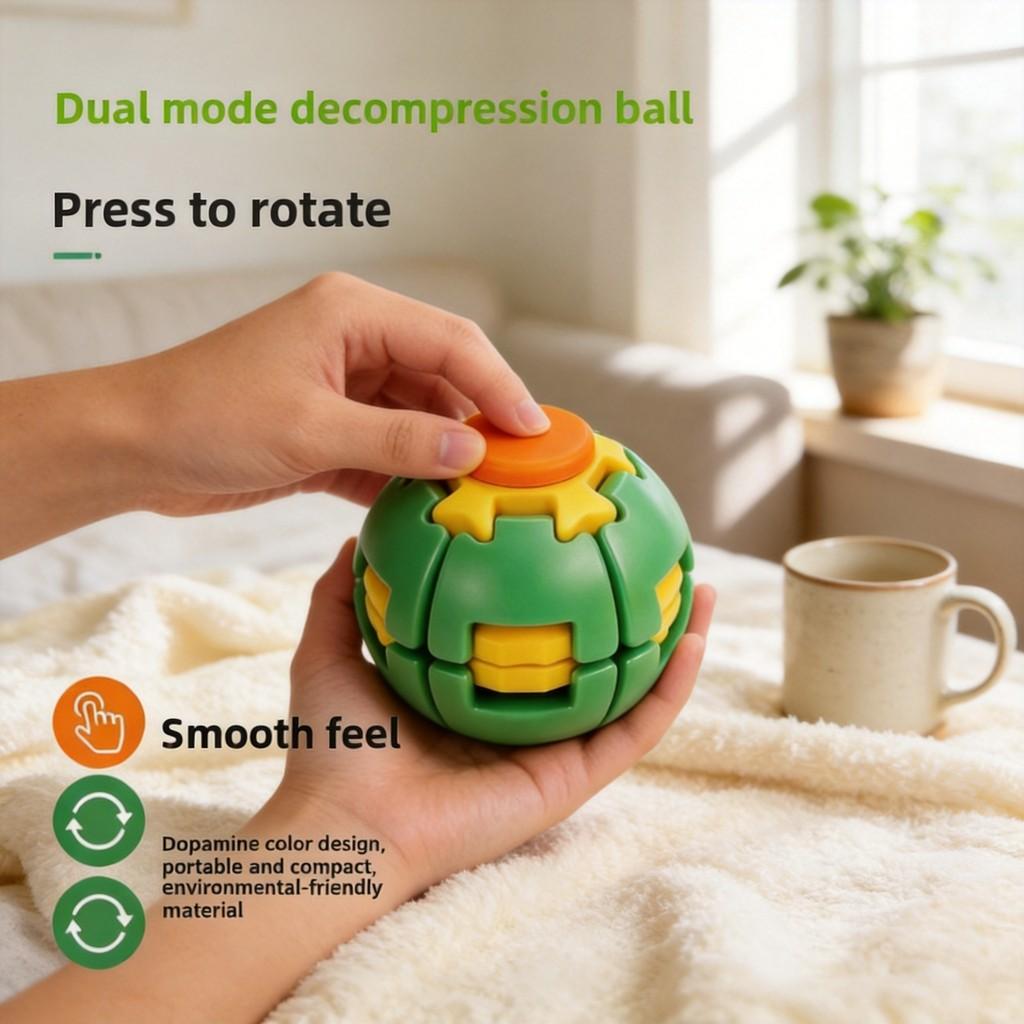 Stress Relief Ball With Rotation And Pressing For Kids And Adults