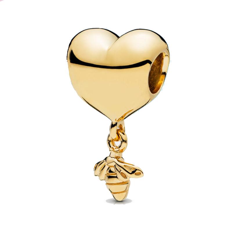 New In Original Charm Bee Beads Fit Bracelet For Women Copper Pendant Bead Jewelry Spring Festival Mother Gift