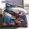 Cartoon Pattern Bedding Quilt Set Quilt Cover Pillowcase Home Decoration Birthday Gift (1 * Duvet Cover + 2 * Pillowcase, Without Core)