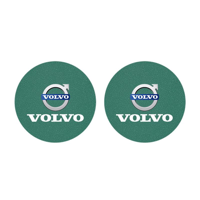 2 Stuks Suède Leer Onderzetter Auto Waterbeker Antislip Pad Mat Auto Interieur Voor Volvo XC60 XC90 V40 V60 S60 V50 V90 S80 C40 V70 C30