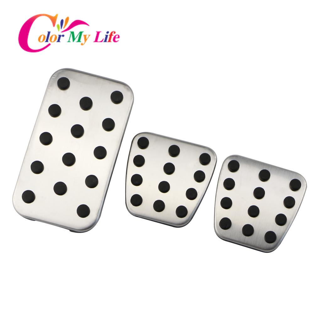 Color My Life Car-Styling Stainless Steel Car Gas Brake Pedal Cover Car Pedals Pad for Honda CR-V CRV CR V 2017