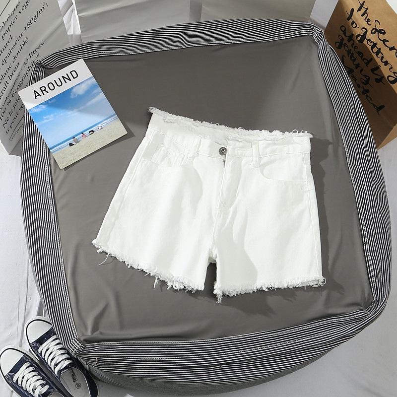 High Waist Irregular Women Fashion Denim Shorts Pants Wide Leg Street Style Jean Shorts