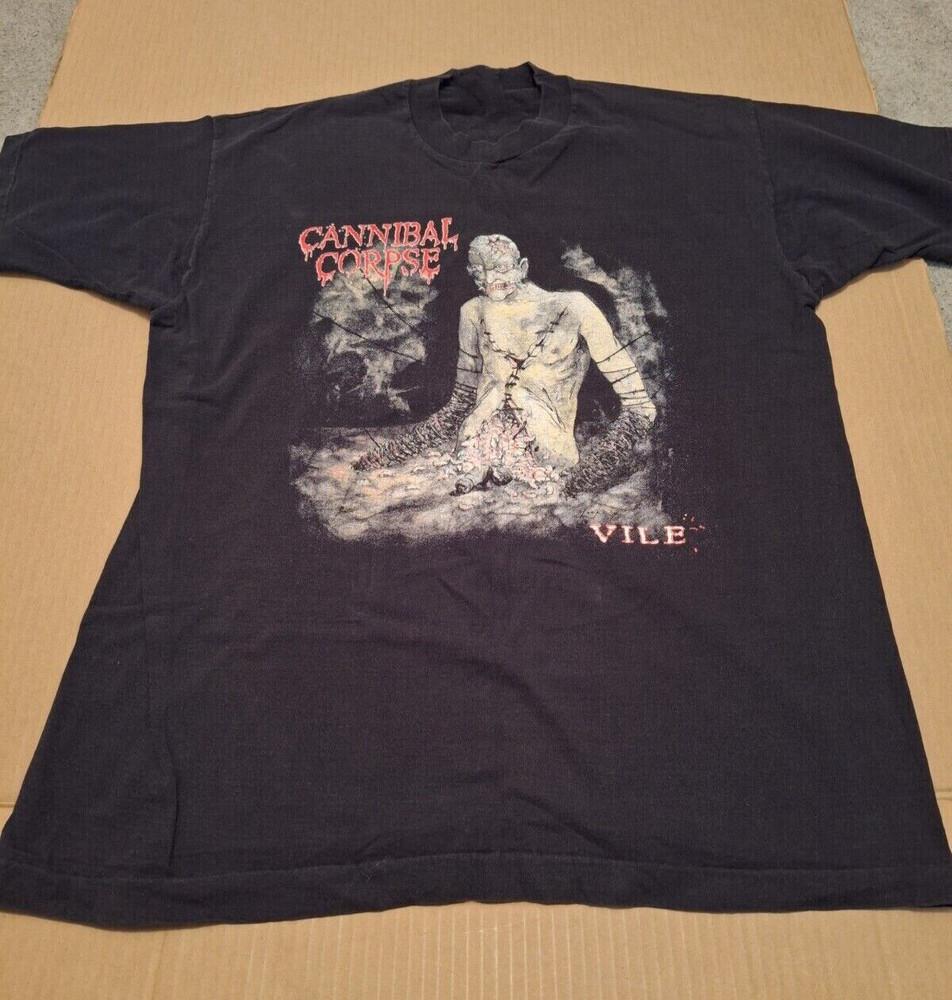T Shirt CANNIBAL CORPSE Vile Tour Black Women Men Cotton Unisex T-Shirt