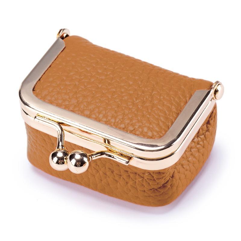 New Leather Compact Gold Bag Diamond Ring Jewelry Bag Mini Ring Necklace Earrings Jewelry Box Coin Change Bag