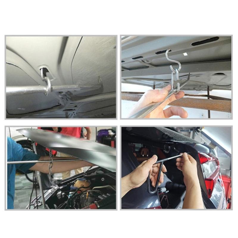 Paintless Dent Repair Tools Kit, 6Pcs Car Dent Puller Removal Dent Remover Kit Hail Remover Hooks Rods