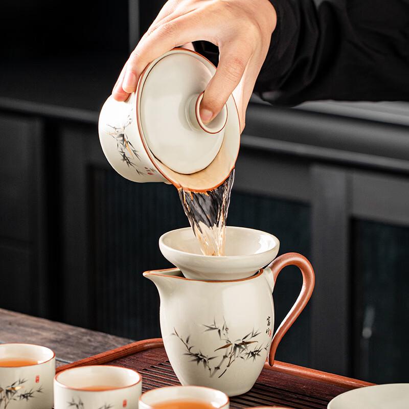 Chinese Ru Kiln Ceramic Kung Fu Tea Set