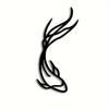 Stylish 1pc Feng Fish Metal Sculpture Minimalist Line Art Masterpiece Gorgeous Metal Wall Decor and Betta Fish Art Abstract