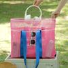 Beach Mesh Bag, Large Capacity, with Reinforced Bottom Tote, Holds Wet Swimsuits Foldable Travel Bag for Outdoor