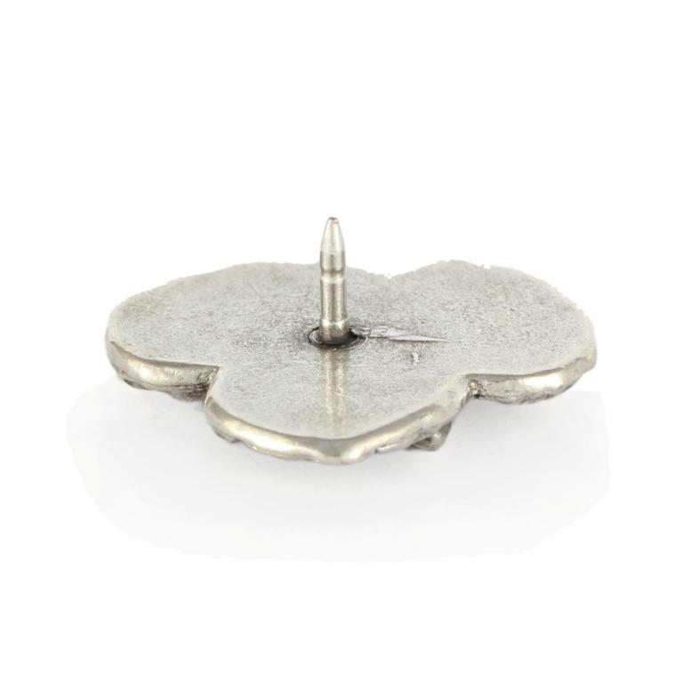 Poodle - Broche de cachorro banhado a prata, alfinete elegante, decoração de lapela de jaqueta da marca Art-Dog