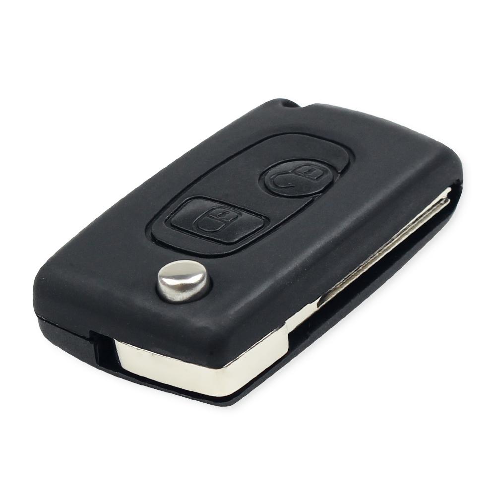 KEYYOU Modified Remote Entry Key Fob Shell Case 2 Buttons For Peugeot 307 107 207 407 Citroen C2 C3 C4 C5