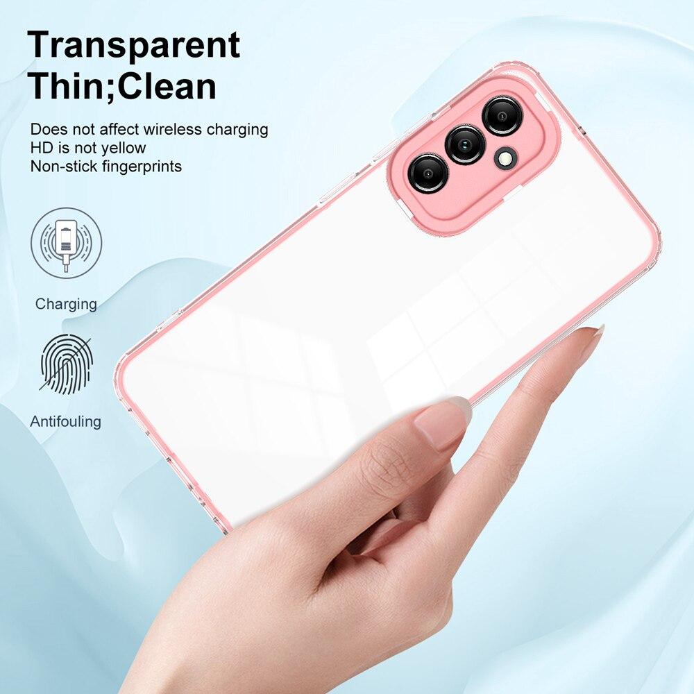 KEYSION Stoßfeste, klare Hülle für Samsung M14 5G A24 A14, transparentes TPU-Silikon + PC-Telefon-Rückseite für Galaxy A24 4G M14 5G