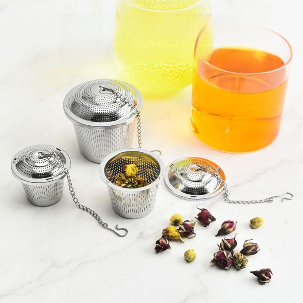 Fine Mesh Stainless Steel Tea Infuser with Hanging Hook Extended Chain Tea Leaves Strainer Leak-proof Rustproof