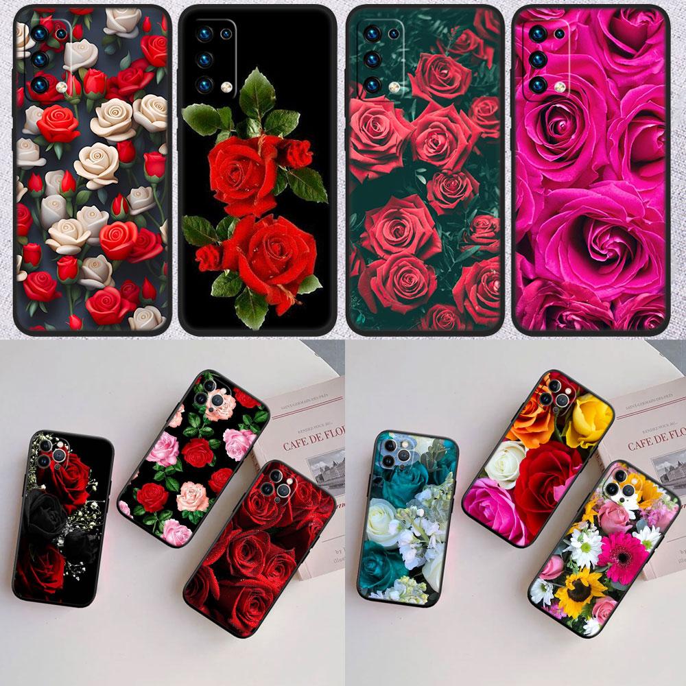 IK13 Beautiful Roses Flower Shell Phone Case for Xiaomi Poco C40 C50 C51 C55 C65 C71 C75 F3 F5 F6 F7 M2 M3 Pro Ultra