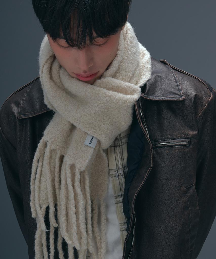 Lomaentinueo Soft Wool Muffler (Ivory)