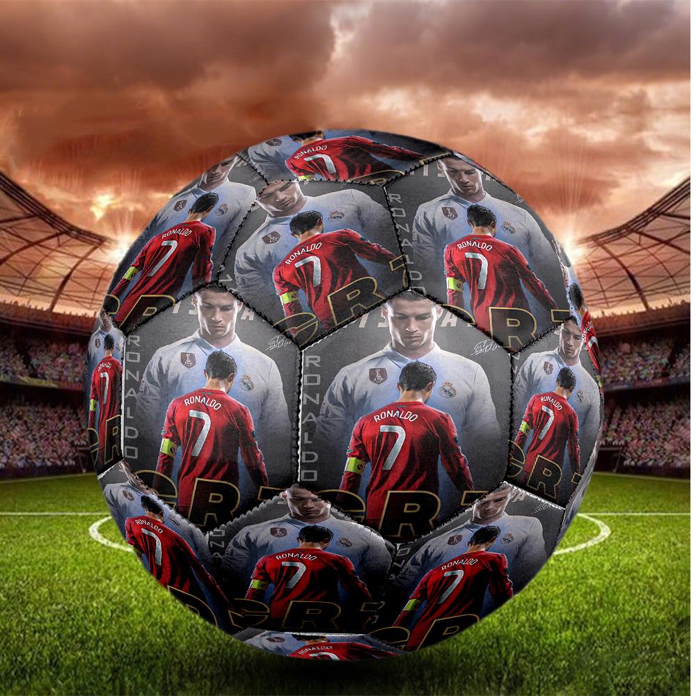 Cristiano Ronaldo Size 5 Football High Elastic Soccer Ball For Outdoor Competition Daily Training Play