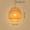 Braided Rattan Pendant Lamp Woven Ceiling Light Creative Bamboo Pendant Lamp  Hotel