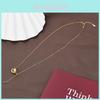 Elegant Gold And Silver Geometric Double Ring Necklace With Sparkling Rhinestones