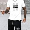 Zomerpak voor heren Straatmode Los en comfortabel T-shirt Buiten Sport Hardlopen Fitness Short Textielprint