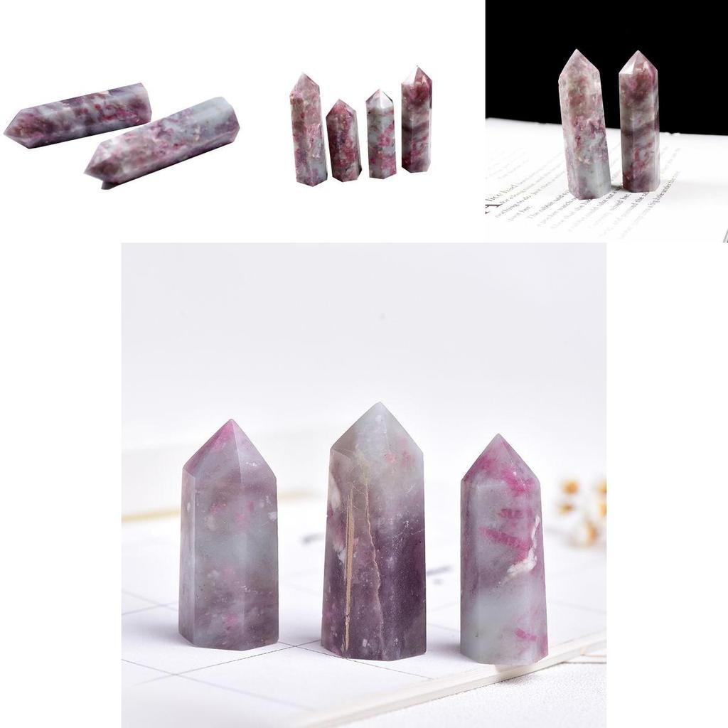 Beautifully Authentic Pink Tourmaline Tower Quartz Crystal Point Wand For Reiki Healing