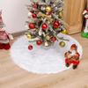 Christmas Tree Skirt 36/48/60 Inches White Christmas Tree Skirt Soft Fluffy Faux Fur Tree Skirt for Merry Christmas Party Supplies