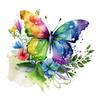 Bunte Schmetterlinge und Blumen Wandaufkleber Badezimmer Toiletten Dekor Aufkleber Wohnzimmer Schrank Heimdekoration Transparente Wasserdichte Aufkleber M760
