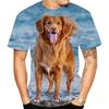 Sommer Tier Hund 3D Druck T-Shirts Lässig Kurzarm Streetwear Hip Hop Harajuku Herren T-Shirts