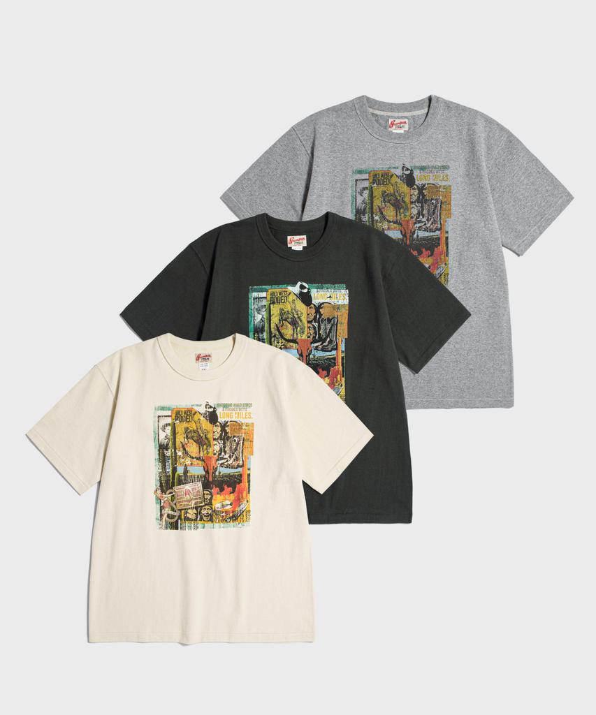Beulonseun Western Collage Loopwheeled Graphic Tee Melange