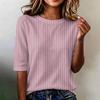 Women's Short Sleeve T-Shirt, Neck Loose Fit Casual Lightweight Blouse