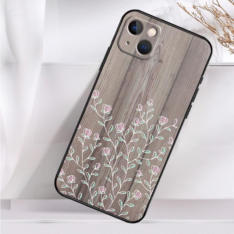 Handyhülle mit natürlichem Bambus-Holzmuster-Druck für iPhone 16 15 14 12 11 13 Pro Max 7 8 Plus X XR XS Max 13 12 Mini Cover