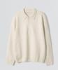 EZIO Natural Button Collar Knit_Ivory