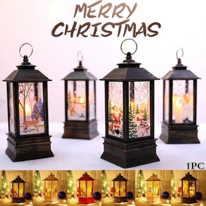 1pcs Christmas New Year Family Decoration Fairy Light Candle White Snowman LED Flame Light