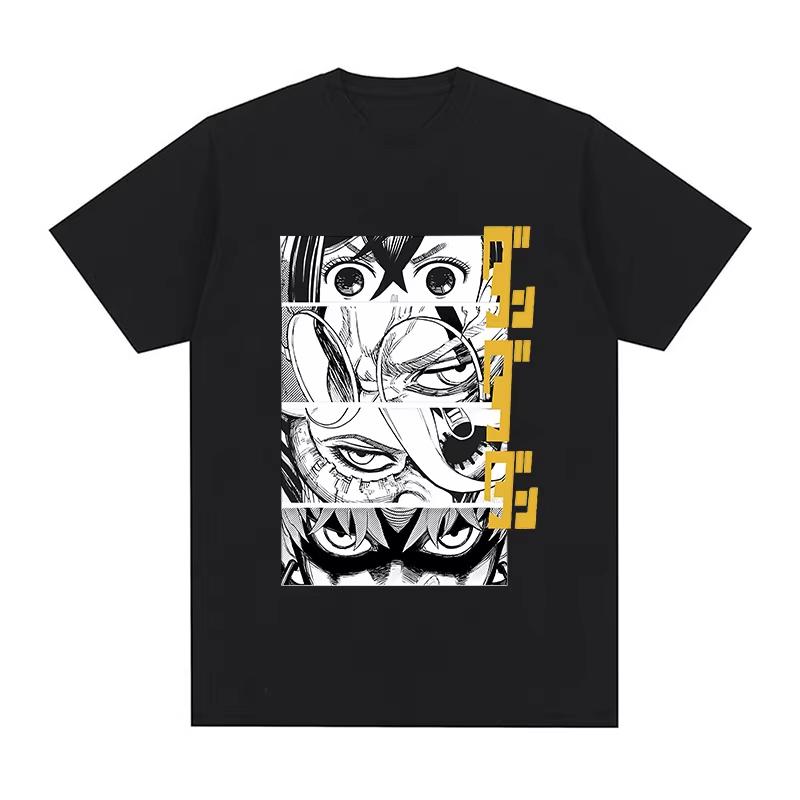 2026 New Anime Eyes Panel Graphic TShirt Manga Panel Art Vintage Washed Streetwear Oversized Cotton Tee for Unisex Women
