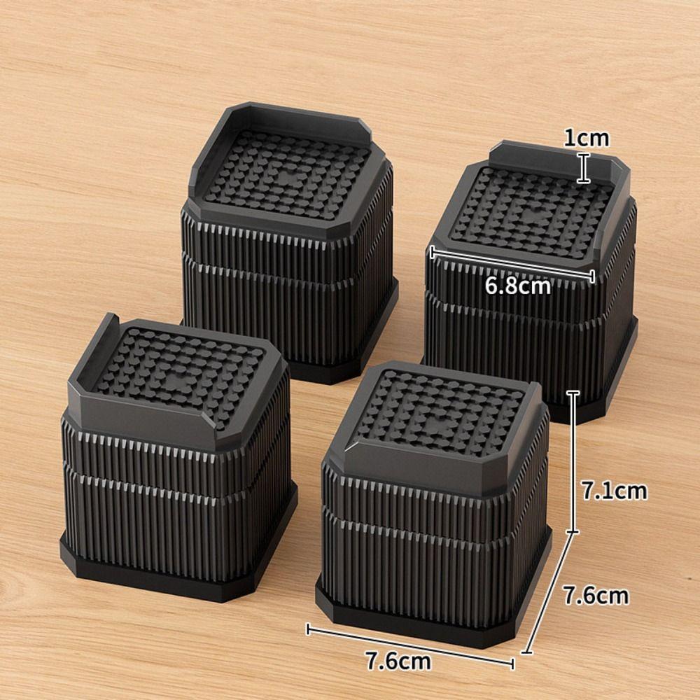 Professional Heavy-Duty Furniture Foot Pad Square Adjustable Bed Lifts Risers Non-slip Bed Lifter Refrigerator