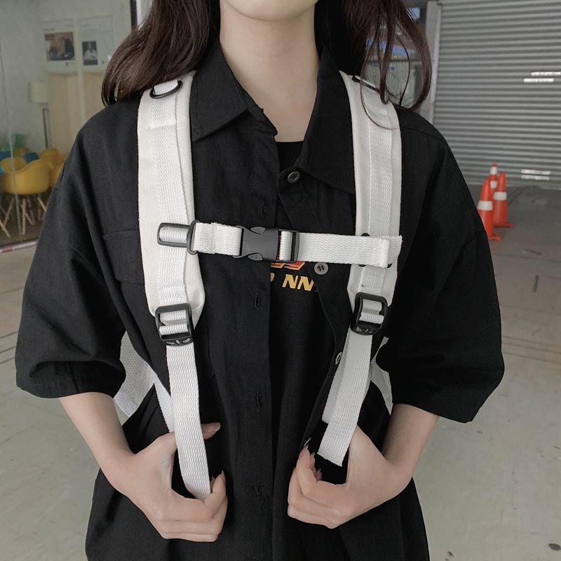 Drawsting Backpacks For Women Casual Canvas Lady Backpacks Light Weight Students Shoulder Bag Large Capacity Travel Rucksack KTB