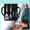 Premium Stainless Steel Bbq Tool Set For Outdoor And Home Use Includes Tongs Fork And Spatula