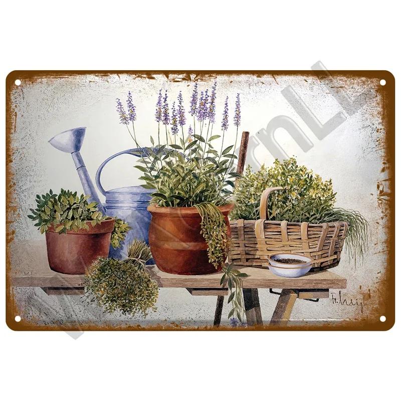 Placă Metalică Vintage Cutie Retro Cafenea Artă de Perete Grădină Decor Acasă Placă pentru Cameră Pictură Fermă Cadou Perfect pentru Perete Mural D
