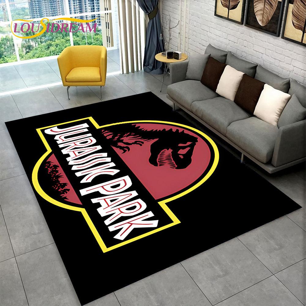3D Cartoon Jurský park Dinosauří Koberec velký,Koberec do obývacího pokoje Ložnice Sofa Rohožka Dekor,Dětská protiskluzová podložka na podlahu
