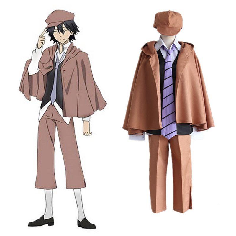 High-quality Polyester Bungo Stray Dogs Ranpo Edogawa Detective Uniform Cosplay Costume